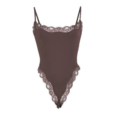 Lace Camisole Bodysuit塑身连体衣蕾丝花边性感吊带紧身衣Skims