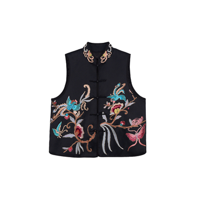 刺绣60马甲宫小妍重工国风对襟