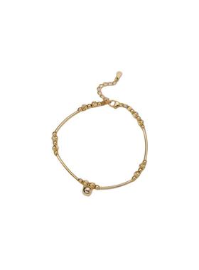 银奥925纯银金色转运珠手链