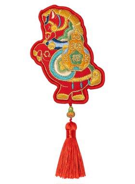 新年国潮刺绣马年福袋冰箱贴装饰