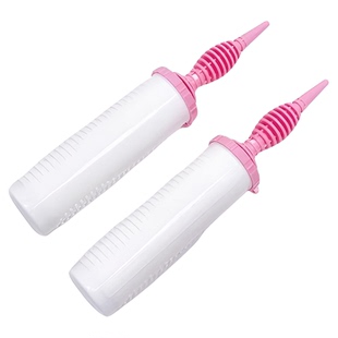 粉白色大号手推双向充气球打气筒波波球铝膜长条手持充气泵包邮