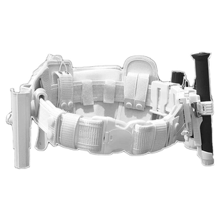 白色战术侧开快拔腰带八件套执勤巡逻可旋转多功能快拆装备武装带