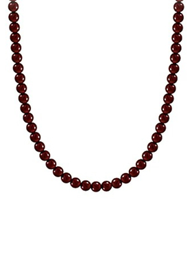 showdigu气质红色串珠项链