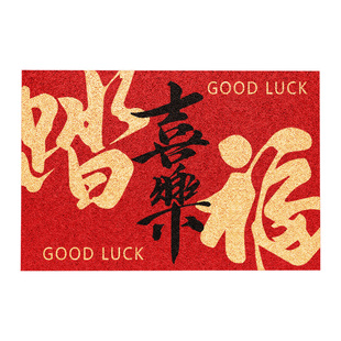 入户门地垫进门口玄关红色脚垫一梯一户2026新款门垫耐脏免洗地毯