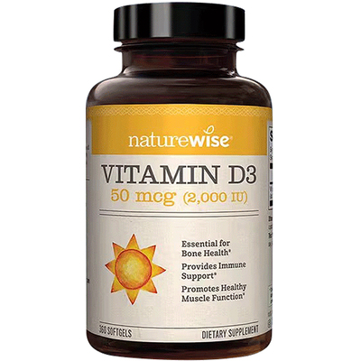 Naturewise2000iu活性25羟基维生素d3阳光瓶备d孕妇胶囊维他命vd3