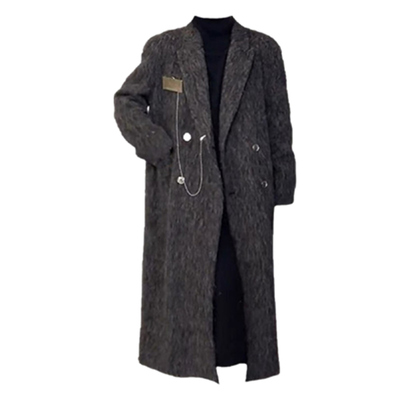 韩系高级感灰色西装毛呢外套穿搭