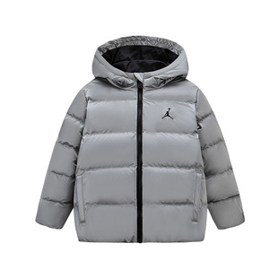 Jordan儿童装男女童羽绒服2025冬装中大童加厚保暖外套JD2342022