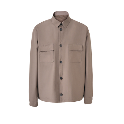 新贵极外套简松弛翻领工装夹克