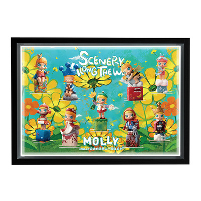 适用POPMART泡泡玛特MOLLY沿途的风景二十周年系列手办盲盒展示盒