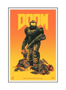 DOOM毁灭战士电影海报微喷挂画