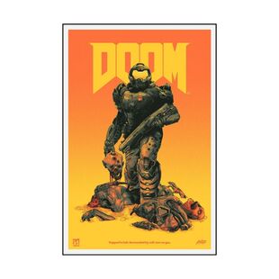 DOOM毁灭战士永恒黑暗纪元MONDO电影海报有框装饰画挂画收藏微喷