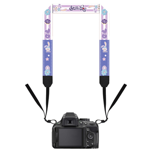 可爱布艺相机单反佳能拍立得斜挎背带挂脖减压便携挂绳肩带少女款