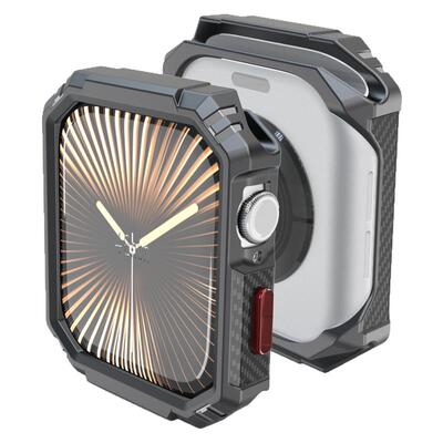 适用iwatch碳纤维纹保护壳边框