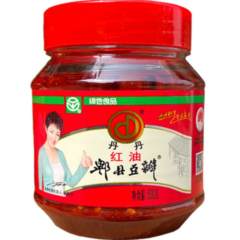 正宗丹丹红油郫县豆瓣酱四川特产500g/瓶炒菜专用川菜调料辣椒酱