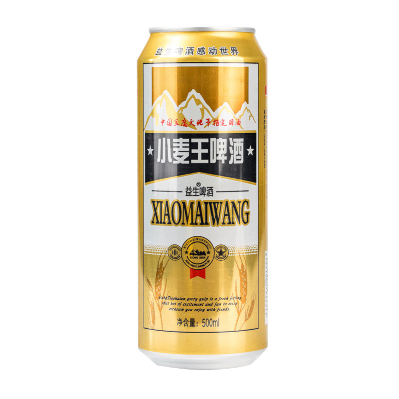 益生小麦王啤酒8度500ml*6听整箱特价清仓包邮国产精酿罐装黄啤