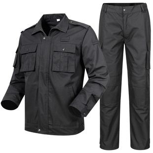 保安作训服套装男女加厚耐磨网格劳保训练工作服物业门卫春夏秋冬