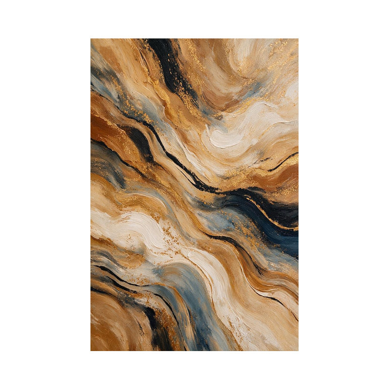 可班手绘油画赭云金漾高级感挂画