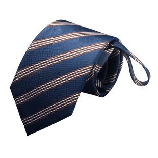 海澜之家男士桑蚕丝领带免打拉链款便捷真丝商务正装时尚潮礼盒装