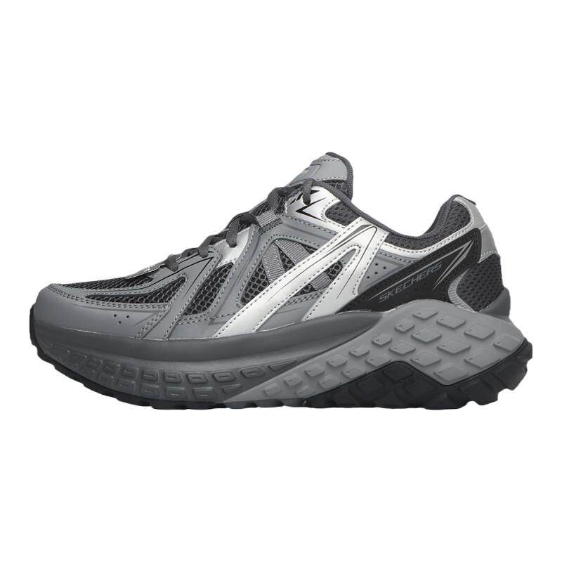 朋聚skechers斯凯奇男25新怪兽黑武士增高老爹运动休闲鞋232742