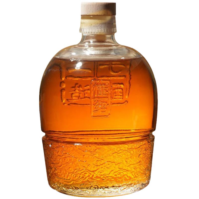 紹興特產(chǎn)無焦糖色黃酒懂紹花雕王二十年陳1.5L瓶裝半甜型手工原酒