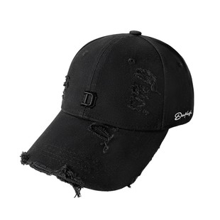 ins新款夏季破洞D字母棒球帽子女硬顶韩版休闲百搭遮阳鸭舌帽男潮