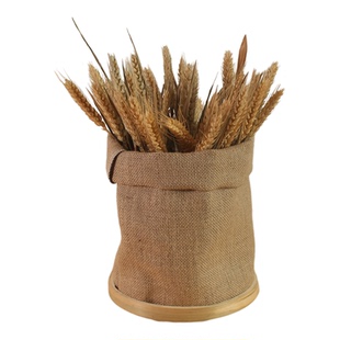 复古风麻布袋粗麻布干花大米干果店铺装饰圆底收纳袋水稻摄影道具