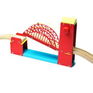 大弯隧道磁性小火车儿童拼接轨道车brio米兔地铁木质路轨玩具3岁