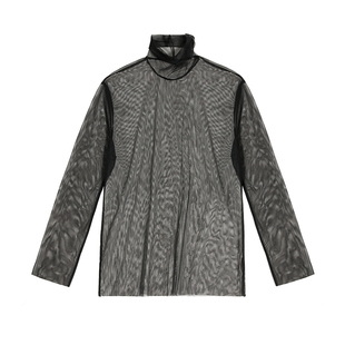 MRCYC男士夏季透气防晒衣韩系潮流百搭高领网纱长袖T恤防晒服上衣