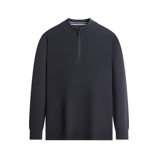 杉杉毛衣男款2025新款冬立领半拉链打底衫亲肤保暖羊毛针织衫内搭