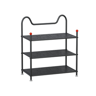 小猫简易鞋架防尘入户门奶油风置物架宿舍小窄鞋架子家用门口多层