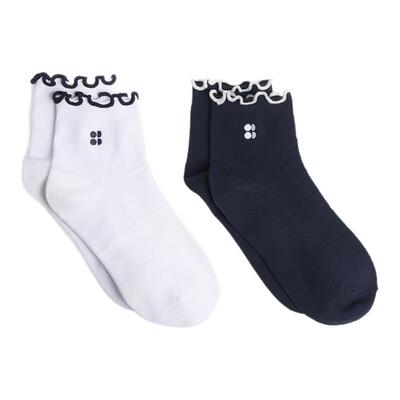 SweatyBetty荷叶边短袜两双装