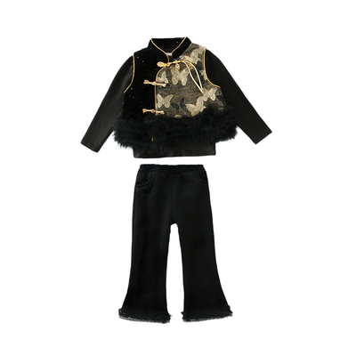 【冬上新】女童加绒新中式拜年服