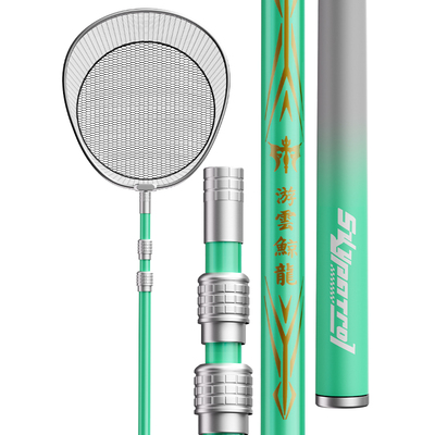 渔翔抄网杆大物碳素超轻超硬