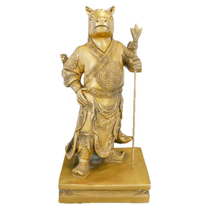 牛头马面神像黄铜工艺品家用摆件