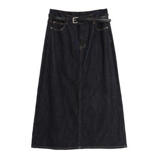 西町村屋牛仔裙女冬季新款文艺感显瘦牛仔中长款直筒裙HD8903005