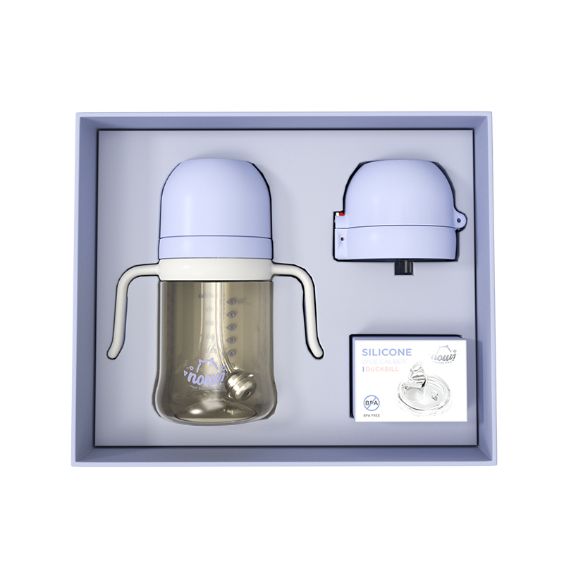 NOURI奶瓶新生婴儿6个月-1-2-3岁PPSU耐摔防胀气大宝宝吸管杯礼盒