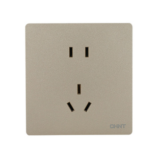 正泰开关插座轻奢风暗装86型一开单控5五孔usb墙壁家用金色面板6R