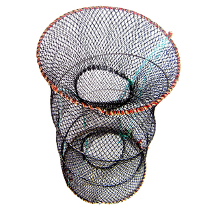 可折叠螃蟹笼捕鱼笼鱼网乌龟黑鱼鳝鱼甲鱼笼弹力笼渔网粗虾笼