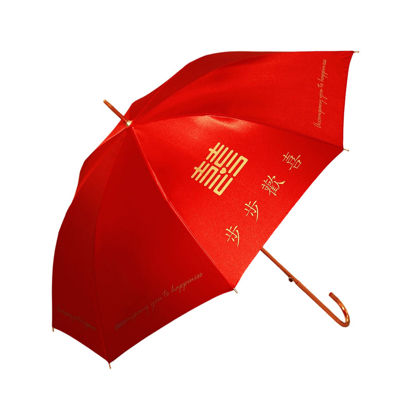 DUOBAO新娘出门红伞新郎接亲专用婚车婚伞高级新中式婚礼新娘伞A8