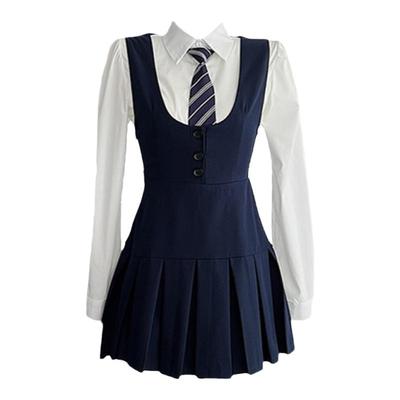 小女人最爱甜美学院风两件套