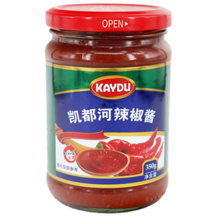 新疆凯都河辣椒酱350g微辣拌面炒菜专用焉耆辣椒干辣子酱玻璃瓶装