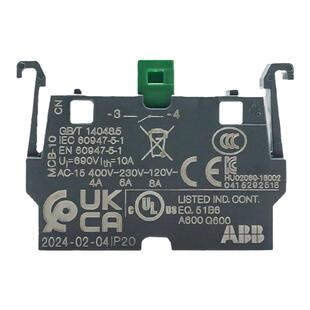 ABB按钮触头MCB-10常开常闭触点MCB-01基座MCBH-00D灯MLBL-7G/R/Y