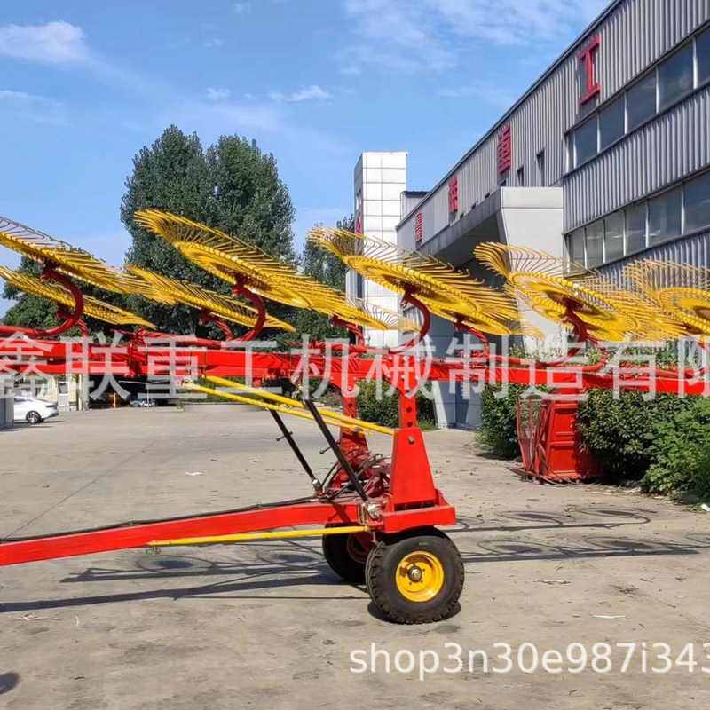 搂草机  牵引式牧草回收搂草机 小麦秸秆搂草机 12盘加重型搂草