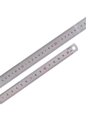 得力工具不锈钢直尺1米 500MM 300mm钢板尺刻度尺DL8015 8030