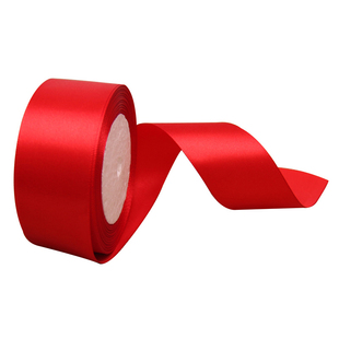 4cm手工玫瑰花大红缎带彩带绸带丝带新车礼品盒节日蛋糕鲜花包装