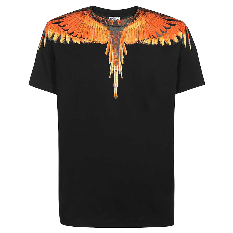 Marcelo Burlon MB 男士潮牌彩色翅膀短袖T恤 CMAA018F22JER001