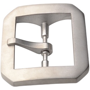 男士实心304不锈钢日字针扣青年高级百搭卡子扣裤带头皮带配件4.0