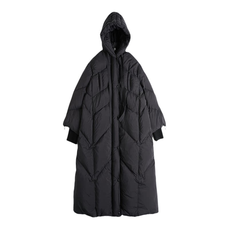 冬季加厚大码显瘦白鸭绒女羽绒服