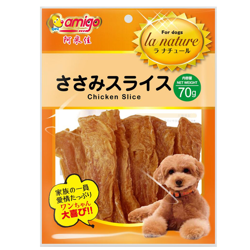 阿米佳寵物犬零食手工自制出口日本雞胸肉干切薄片泰迪金毛訓(xùn)練狗