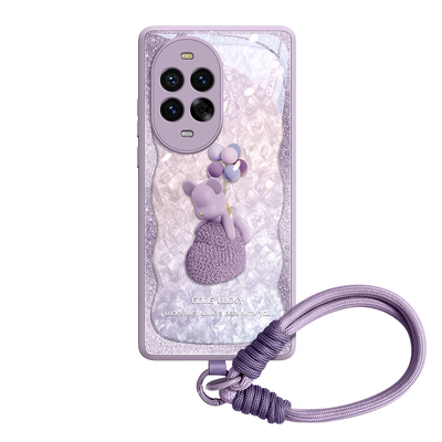 适用华为nova14pro小熊玻璃壳